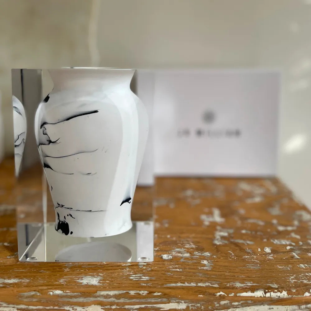 J R Williams Henry Bud Vase, White Marble