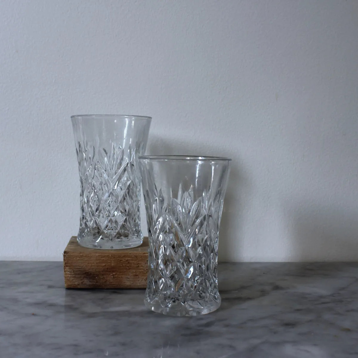 Mid-Century Cut Glass Vase