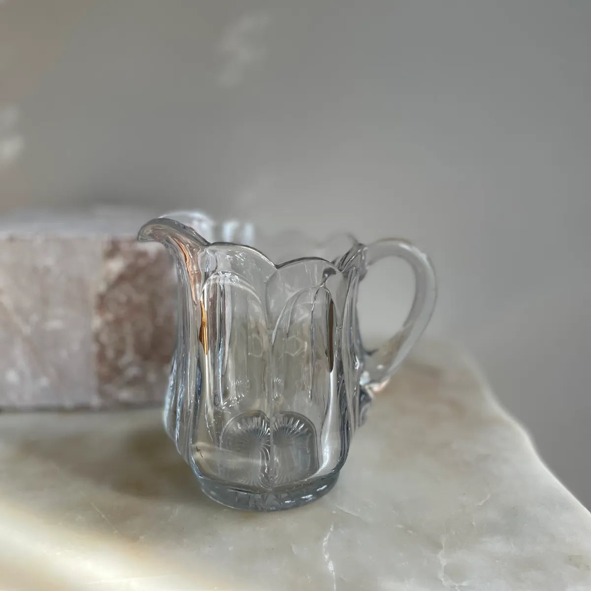 Mini Fluted Glass Pitcher