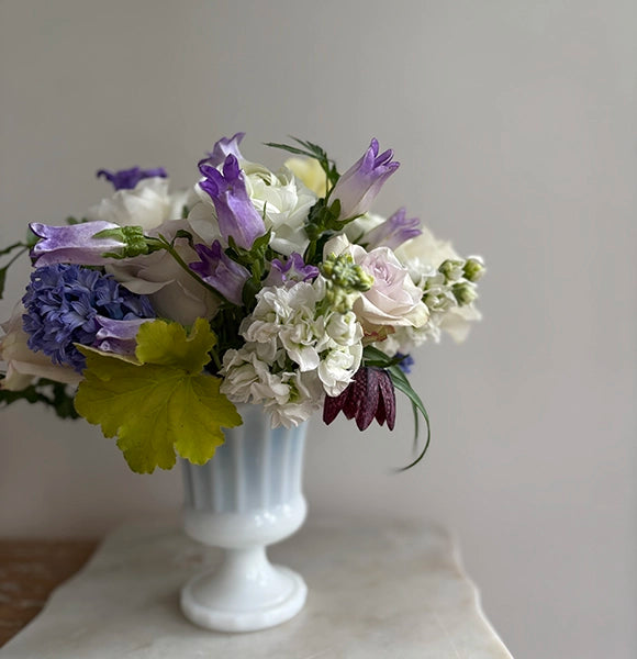 Milk Glass Pedestal Vase